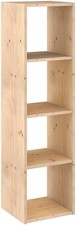SCAFFALE NEGOZIO CASA KIT CUBO 4 P. DINAMIC CM.33x36x140H LEGNO CHIARO
