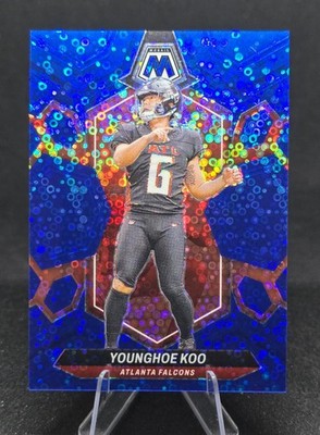 2024 Panini Mosaic #14 Younghoe Koo Mosaic No Huddle Blue #/75
