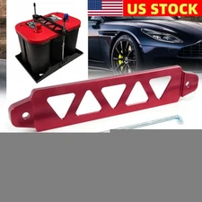 Aluminum Alloy Car Battery Tie Down Holder Mount Bracket Set With 10'' J Bolts