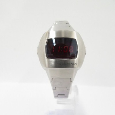 With Box Hamilton American Classic PSR Digital Quartz H523040 Silver Steel