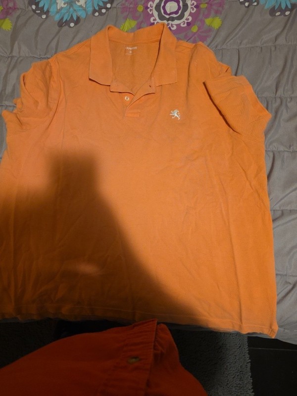 Express Men's Classic Polo Coral Orange Size XXL