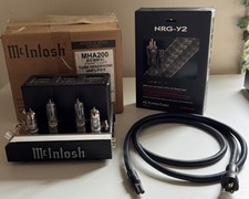 McIntosh MHA200 Headphone Amp - Upgraded Tubes + AudioQuest NRG-Y2 Power Cable