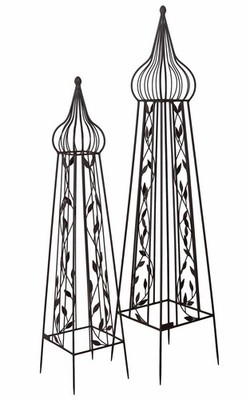 Garten-Obelisk Rankhilfe Aus Metall – 120 Cm Hohe Kletterhilfe Für Rosen, Tomaten, Kletterpflanzen