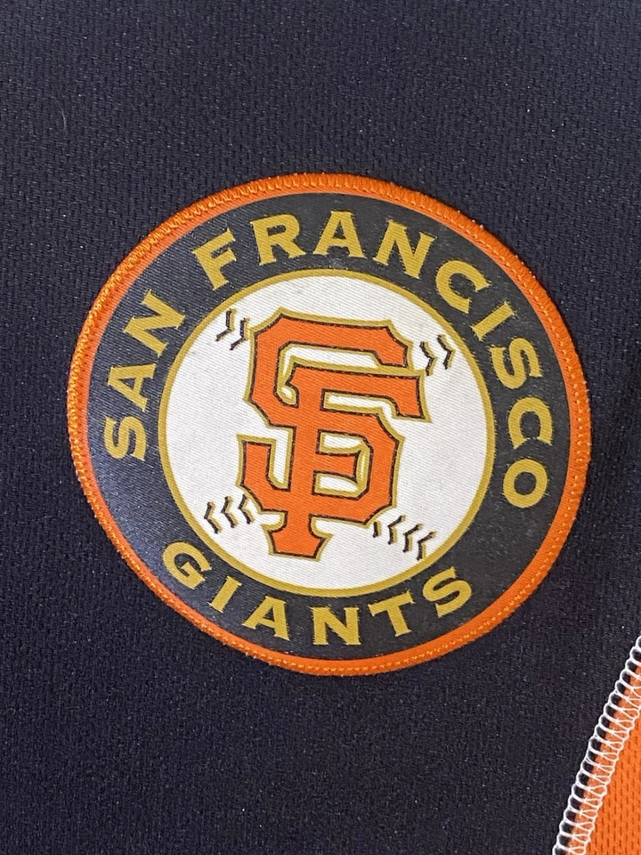 Camiseta deportiva pequeña Buster Posey #28 de los Gigantes de San Francisco majestuosa negra/naranja juvenil Foto 3 de 4