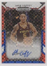 2019 Panini Prizm Draft Picks Red White & Blue 93/99 Amir Coffey Rookie Auto RC