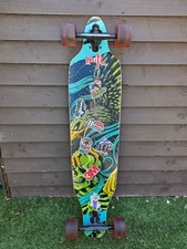 Drop-Through Longboard Complete Skateboard 76mm 80A Wheels Graphic Deck 100cm