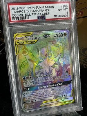 Arceus & Dialga & Palkia GX (Secret) 258/236 Sm-Cosmic Eclipse Holo for sale  online