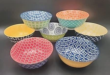 7- Certified International Porcelain Bowls 6" Beautiful Condition 