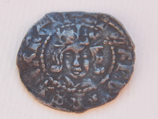 A705 - Edward IV Silver Durham Hammered Penny. 1461-62 Plain Cross Mintmark