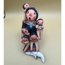 Vintage Storyteller Pottery by J Lucero Native American Art Jemez