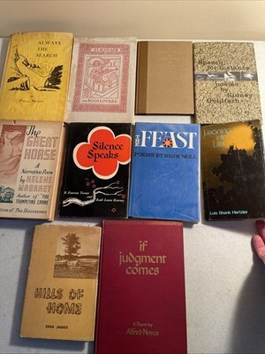 Poetry Book Lot Of 10 Books.  Many 1st Editions. Rare Hard To Find Books Lot #54