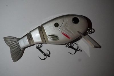 5  Tide Strike Jointed Shallow Diving Hard Bodied Swimbaits (1.8oz) Ghost Shad