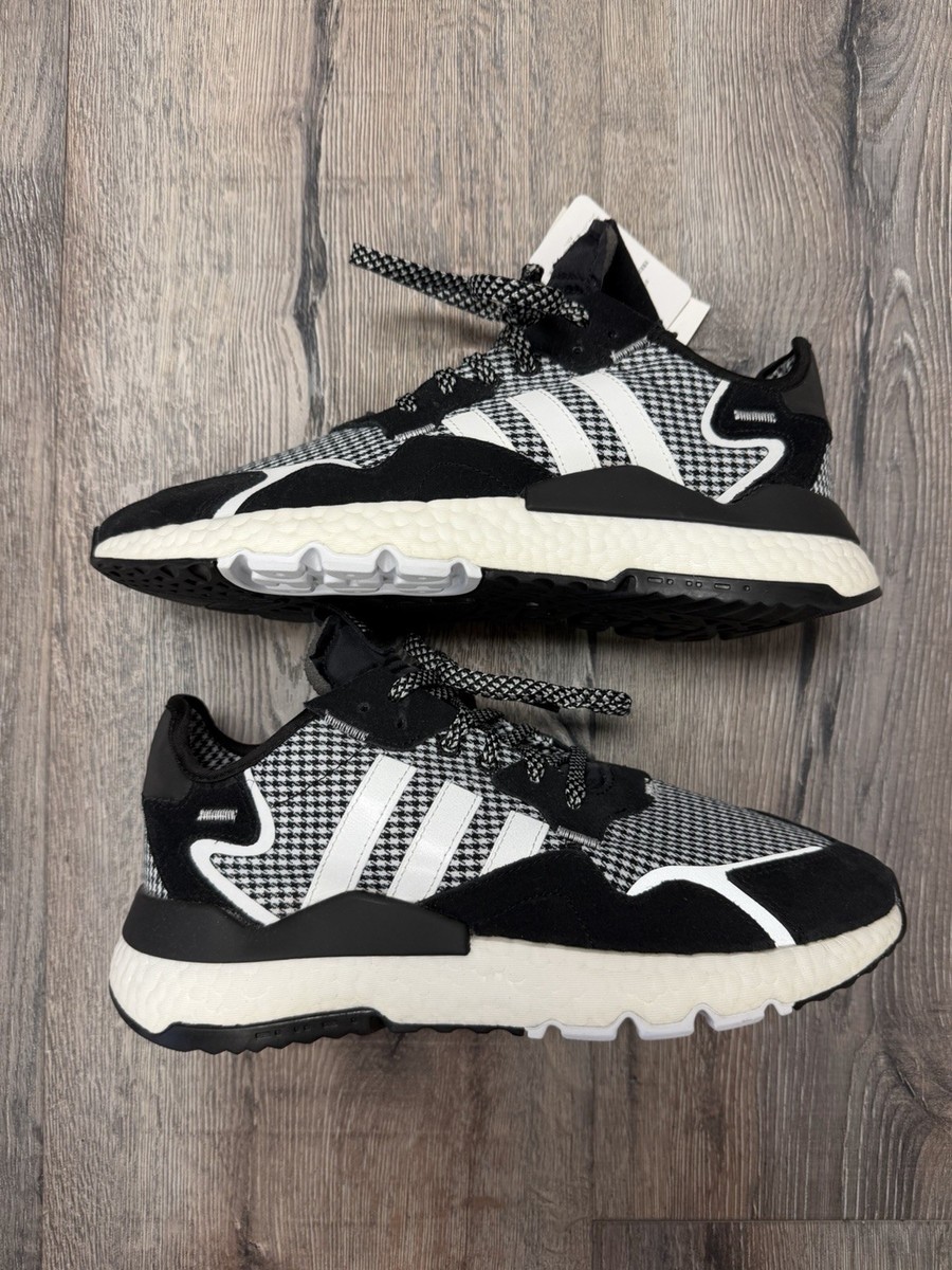 Size 10 Adidas Nite Jogger Black White for sale online
