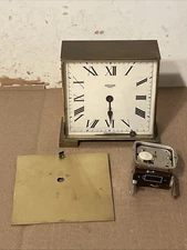 Rare Art Deco Jaeger LeCoultre Brass Electronic Battery Clock To Restore