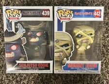 Funko Pop! Lote de figuras Rocks Iron Maiden Mummy Eddie #442 & Senjutsu Eddie #439