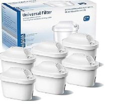 Water Filter Cartridges Compatible with Brita Marella, All-in-1 Universal 6 Pack