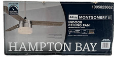 Hampton Bay Montgomery II 44 in Indoor Brushed Nickel Ceiling Fan with Light Kit