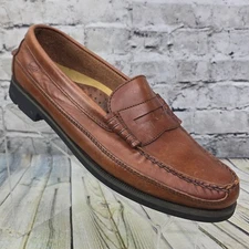 Vintage Sperry Top-Sider Wetlands Penny Loafers Men’s 10.5M Brown Leather Shoes