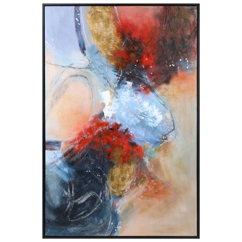 Uttermost 51306 Summer Sunset 74" x 50" Framed Abstract Hand - MultiColor - Picture 1 of 7