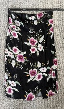 Express Strapless Dress Vibrant Black Multicolor Floral Print Size XL NWT
