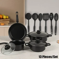13 Pieces Kitchen Pots & Pans Set Nonstick Cookware Set Hot Pot Frying pan Set