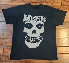 Misfits Band t-shirt 2013 Black White Skull Logo Punk Rock L Fiend Crimson Ghost