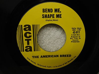 The American Breed 45 Bend Me Shape Me / Mindrocker Clean 1967 Psych Rock Orig!