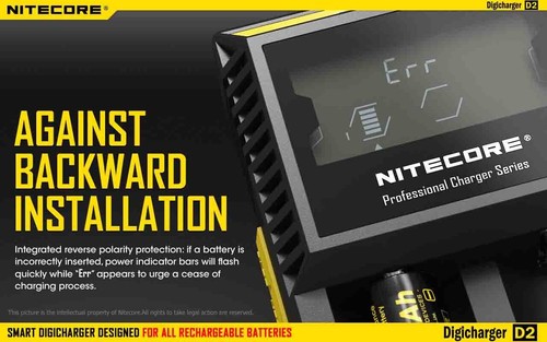 Nitecore D2 Intelligent Battery Charger Lithium NiMH-Cd AA AAA 18670 26650 - Picture 15 of 16