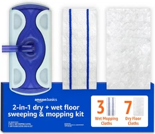 Amazon Basics Wet & Dry Sweeper Kit, Pack of 1