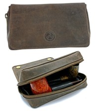 Rattray's Pfeifentasche Peat Combo Pouch 2 / Leder / für 2 Pfeifen Vordertasche