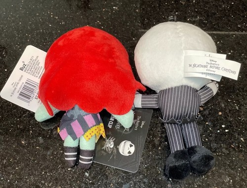 Jack Skellington & Sally Disney Ruz 6" Clip Plush Nightmare Before Christmas NWT - Picture 6 of 6