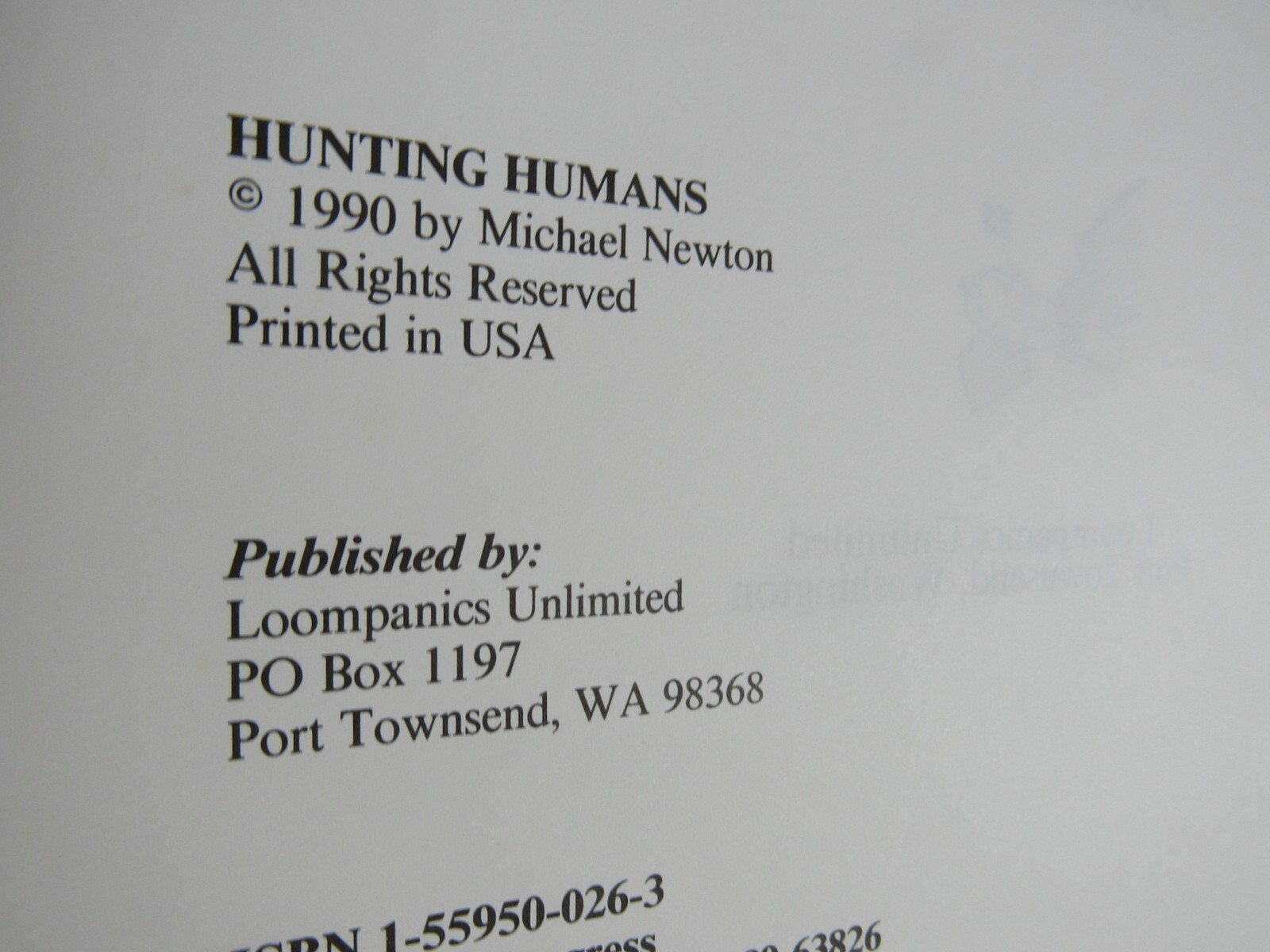 Hunting Humans Encyclopedia of Modern Serial Killers 1990 HC Book