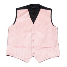 Men's Pink Pattern Tuxedo Vest Formals Weddings Proms Fashion Waistcoat
