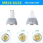 10/20x Ultra Bright LED Spot Light MR16 GU10 12V 220V 9W 12W 15W Downlight Bulbs