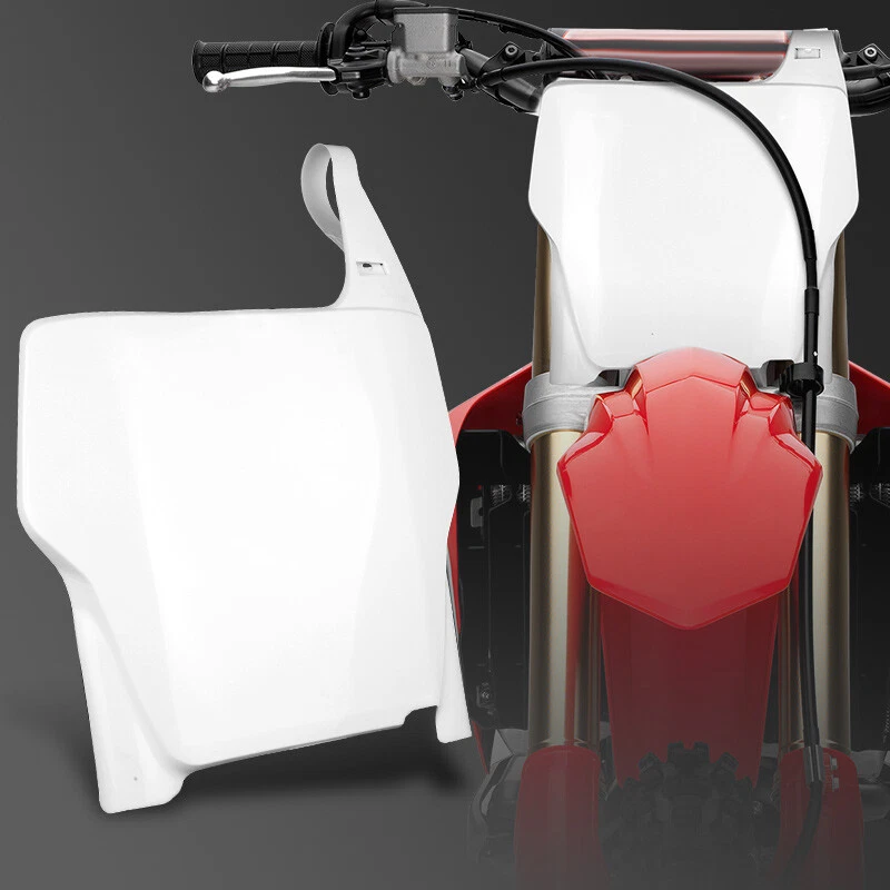 Placa de matrícula frontal branca compatível com 2004-2007 Honda CRF250 CRF250R Pit Dirt Bike - Imagem 2 de 4