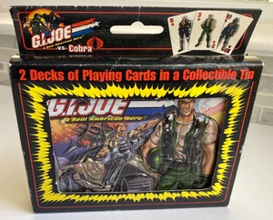 '02 GI Joe A.R.A.H. ComicBook Playing Cards Collector Tin VTG 2 NOS SEALED Decks