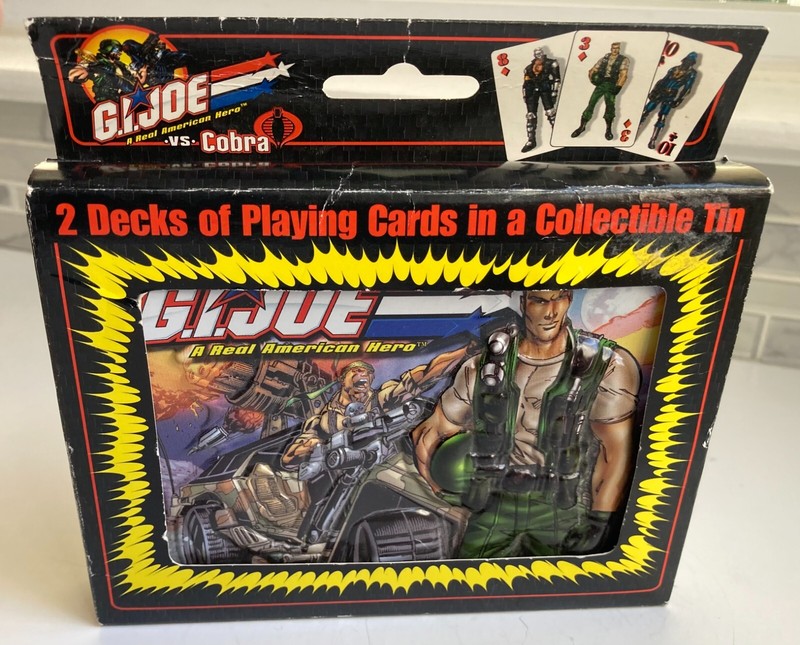'02 GI Joe A.R.A.H. ComicBook Playing Cards Collector Tin VTG 2 NOS SEALED Decks