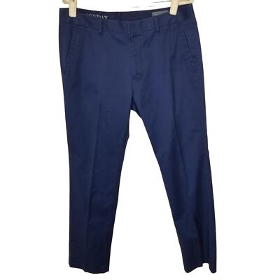 Bonobos Pants Slim Straight Pants Chino Pants Men 33X30 Blue Dress Pants Men 