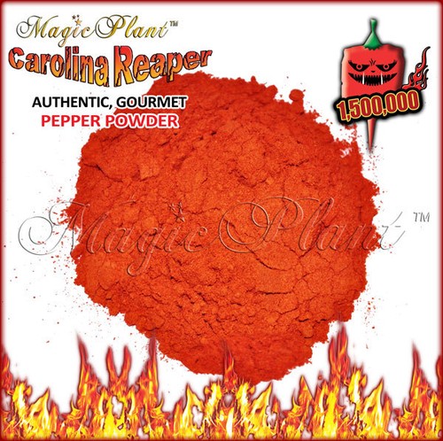 Carolina Reaper Pepper Powder - Non-GMO Reaper World's Hottest Pepper (6 sizes) - Picture 1 of 3