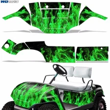 Cart Graphics Kit Decal Sticker For Yamaha Golf Cart 1995-2006 FLAMES G