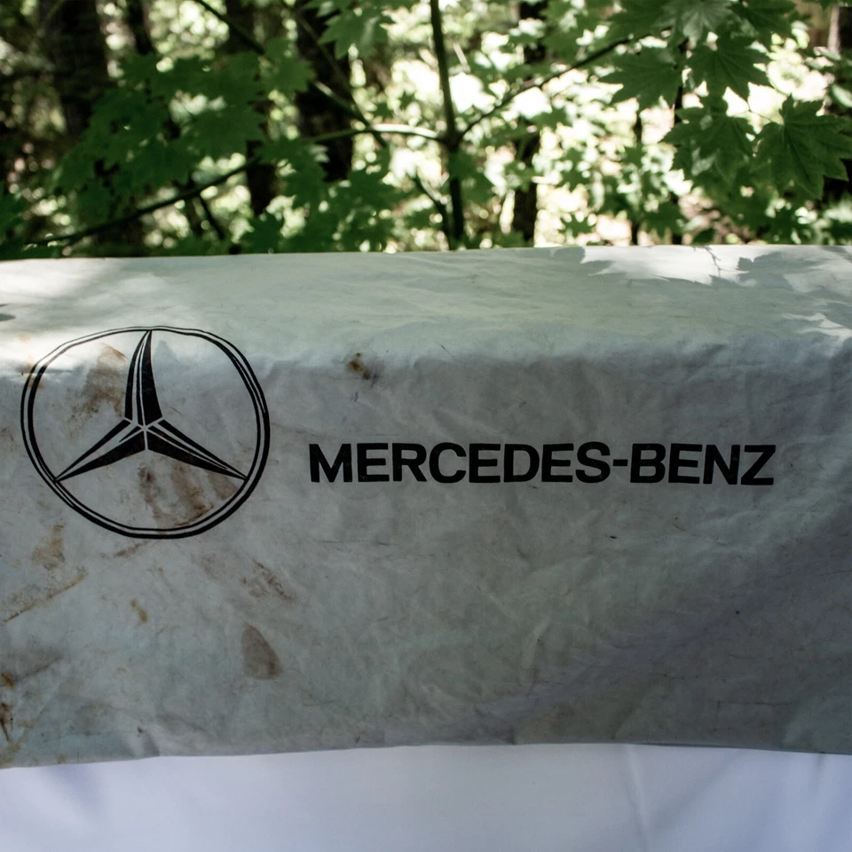 MERCEDES BENZ Rare Vintage 1980's Gray Black Drawstring Duffle Bag 13.5"L x 17"W - Image 2 of 4