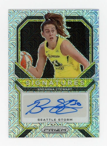 BREANNA STEWART 2021 PANINI PRIZM WNBA SILVER MOJO AUTO AUTOGRAPH 05/25 STORM