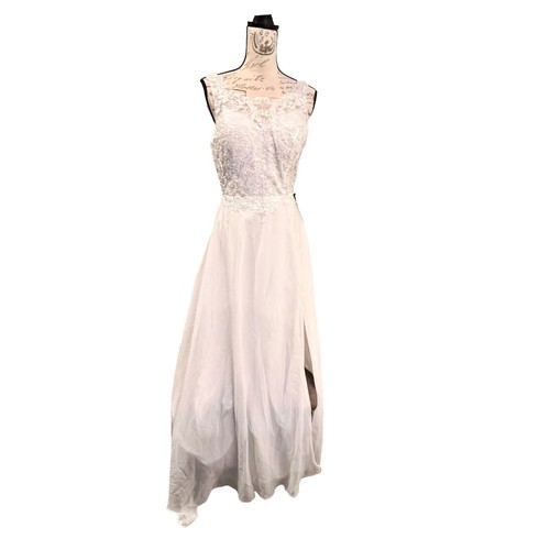 knee length white lace dress Elegant Short White Knee-length Lace Homecoming Dresses with Sleeves main image 0