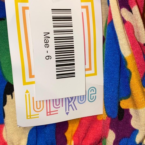 LuLaRoe Mae Colorful Dress Girls Sz 6 NWT - Picture 4 of 5