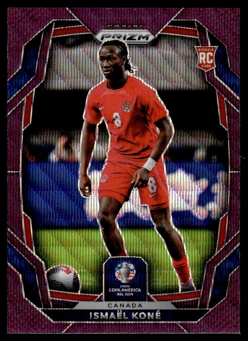 2024 Panini Prizm Copa America Purple Wave Ismael Kone RC Rookie /99 Canada #173