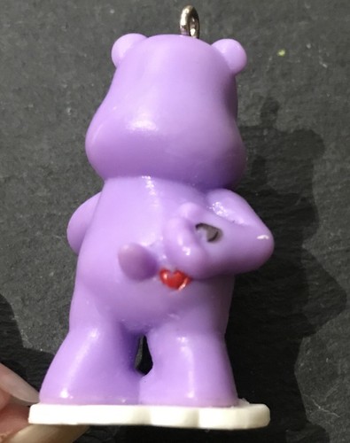 3D Care Bear/Share Bear-Lilac With Two Lolly pops On Tummy-keyring - Picture 10 of 10
