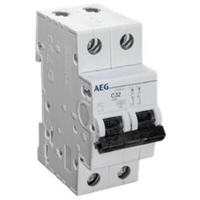 INTERRUTTORE AUTOMATICO MAGNETOTERMICO 25A AEG 4,5KVA 2 MODULI GD49
