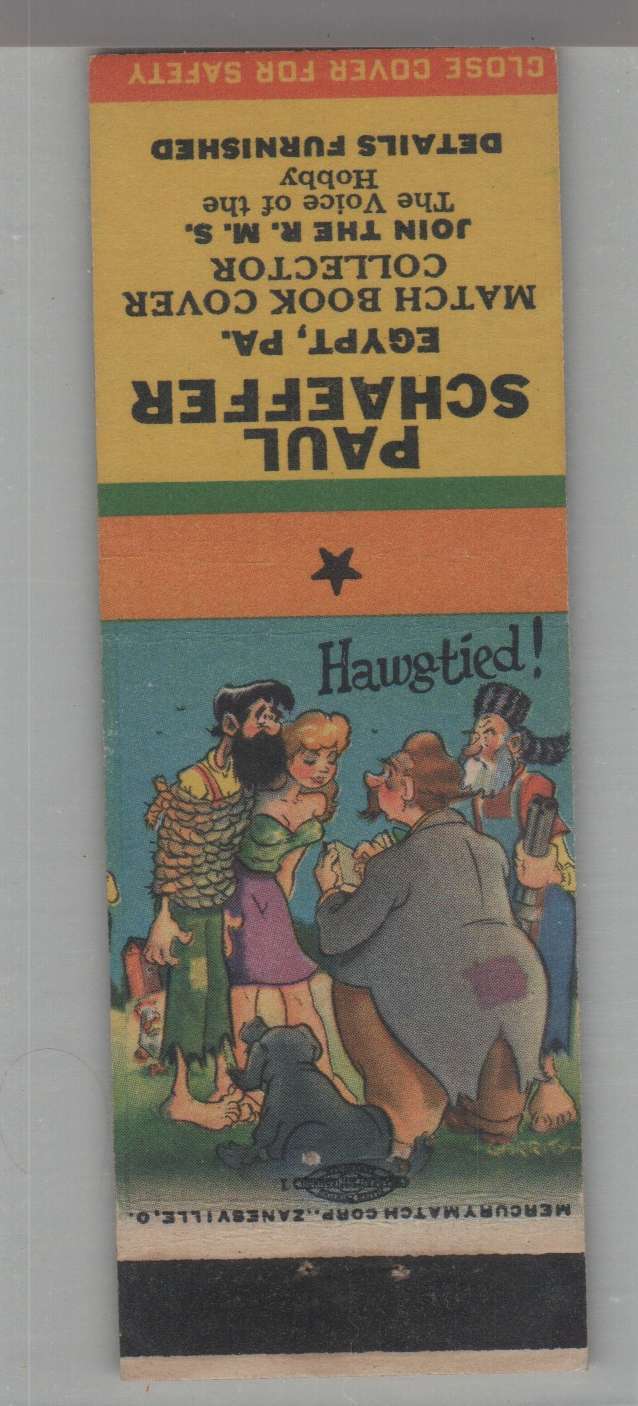 Matchbook Cover Hillbilly Paul Schaeffer Matchbook Cover Collector Egypt, PA eBay