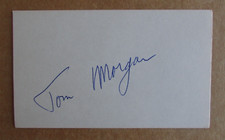 TOM MORGAN SIGNED AUTOGRAPH 3X5 INDEX CARD MLB 3X WORLD SERIES CHAMPION YANKEES