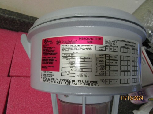 NEW! Appleton Mercmaster III Light KPB175HMT 175W Type M-57 MM3 - Picture 4 of 6